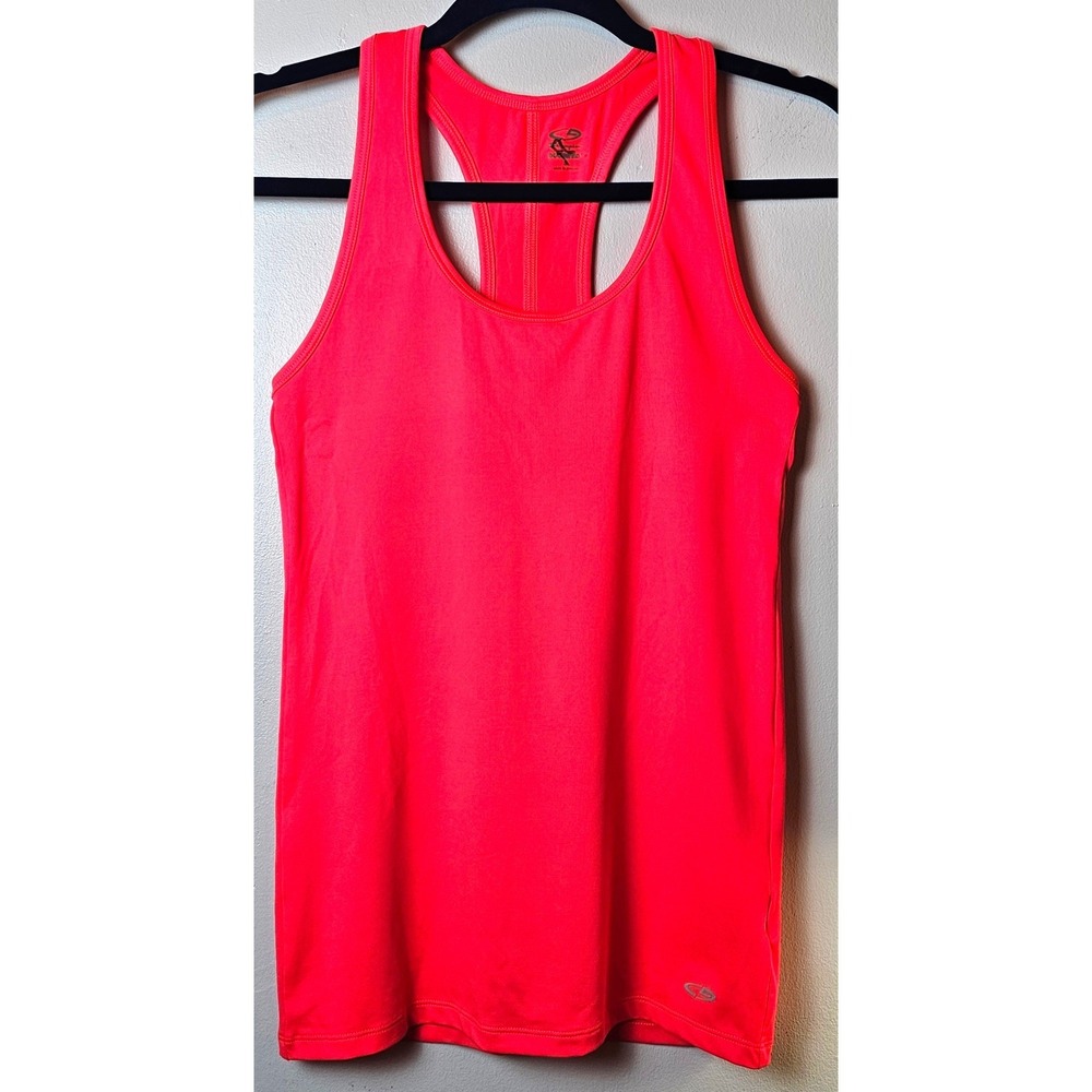 Champion Duo Dry Womens Racerback Tank Top Neon Pink Coral S9826-7PW Size S